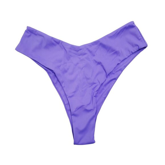Two-Piece Purple Bikini Set Twist Front Top & High-Waisted Bottoms Womens Swimwe - Picture 5 of 7